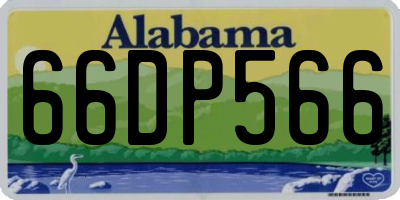 AL license plate 66DP566