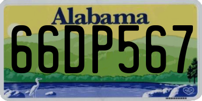 AL license plate 66DP567