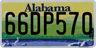 AL license plate 66DP570