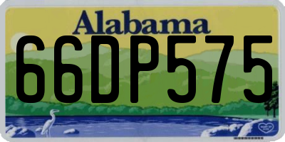 AL license plate 66DP575