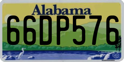 AL license plate 66DP576
