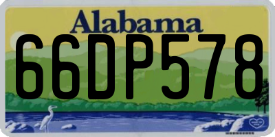 AL license plate 66DP578