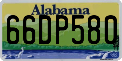 AL license plate 66DP580