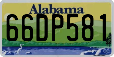 AL license plate 66DP581