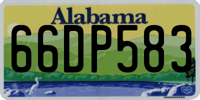 AL license plate 66DP583