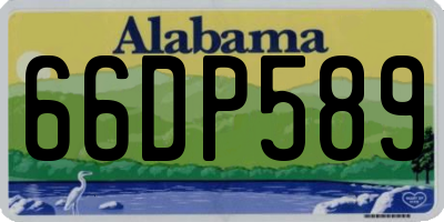 AL license plate 66DP589