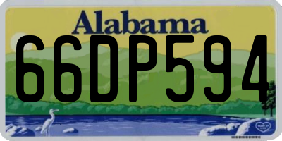 AL license plate 66DP594