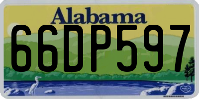 AL license plate 66DP597
