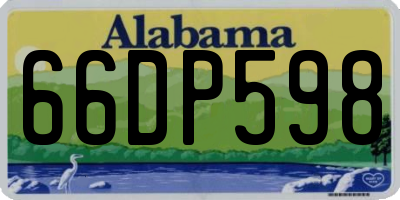 AL license plate 66DP598