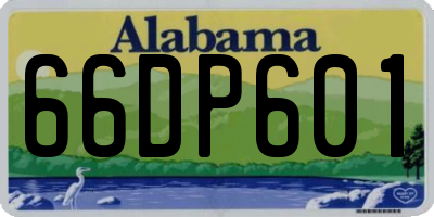 AL license plate 66DP601