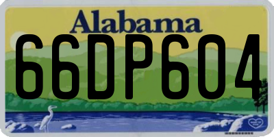 AL license plate 66DP604