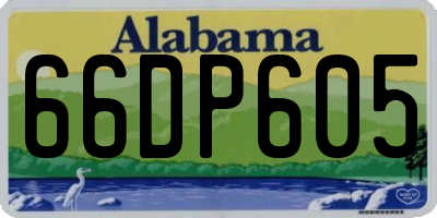 AL license plate 66DP605