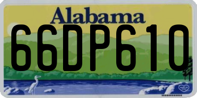 AL license plate 66DP610