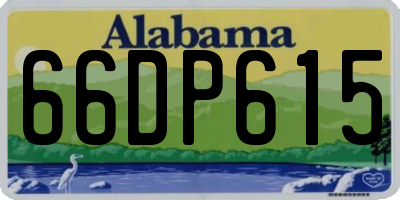 AL license plate 66DP615