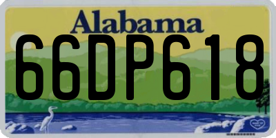 AL license plate 66DP618