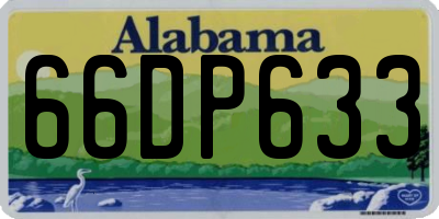 AL license plate 66DP633