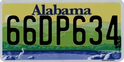 AL license plate 66DP634