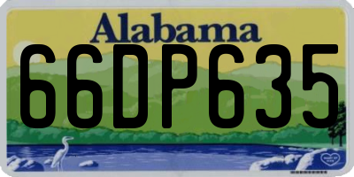 AL license plate 66DP635