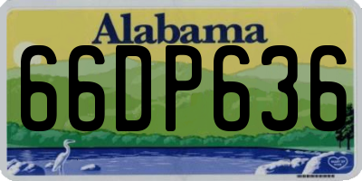 AL license plate 66DP636