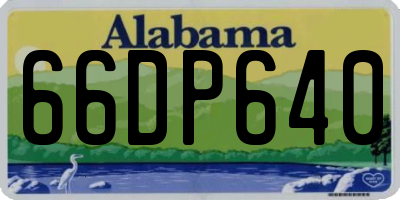 AL license plate 66DP640