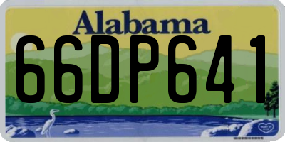 AL license plate 66DP641