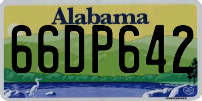 AL license plate 66DP642