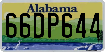 AL license plate 66DP644