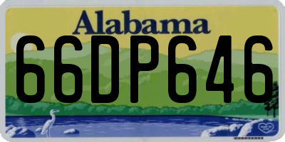 AL license plate 66DP646
