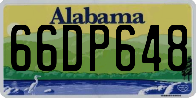 AL license plate 66DP648