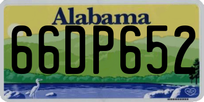 AL license plate 66DP652