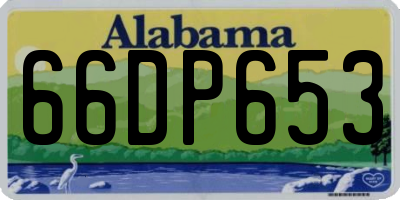 AL license plate 66DP653