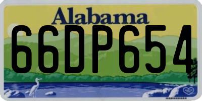AL license plate 66DP654