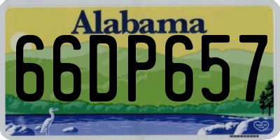 AL license plate 66DP657