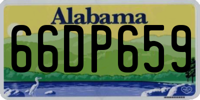 AL license plate 66DP659