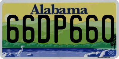 AL license plate 66DP660