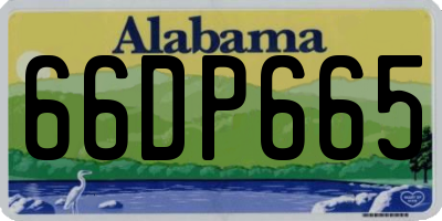 AL license plate 66DP665