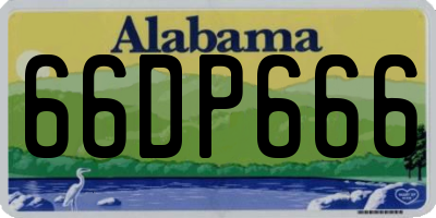 AL license plate 66DP666