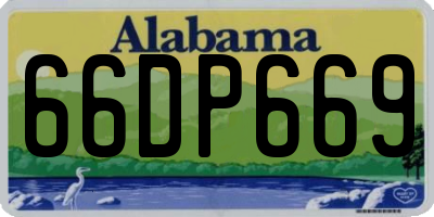 AL license plate 66DP669