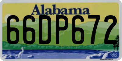 AL license plate 66DP672