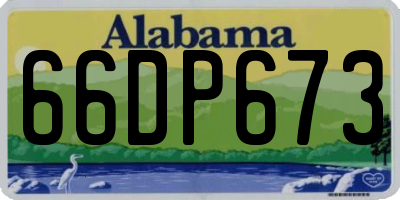 AL license plate 66DP673