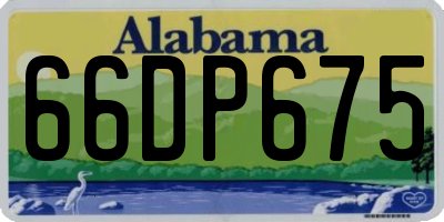AL license plate 66DP675