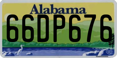 AL license plate 66DP676