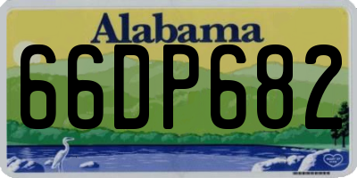 AL license plate 66DP682