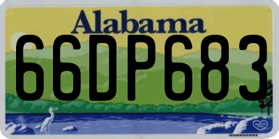 AL license plate 66DP683