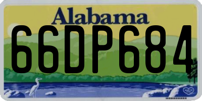 AL license plate 66DP684