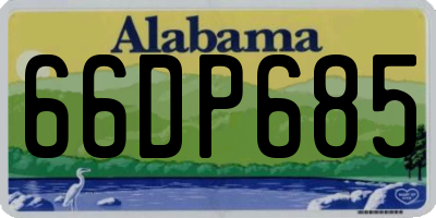 AL license plate 66DP685
