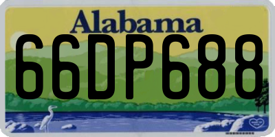 AL license plate 66DP688