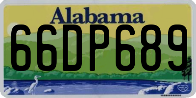 AL license plate 66DP689