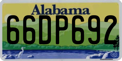 AL license plate 66DP692