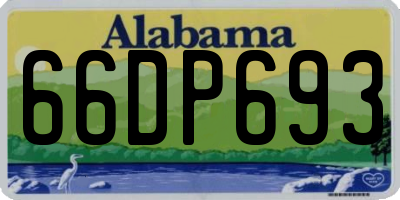 AL license plate 66DP693